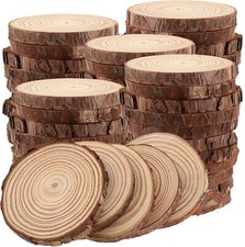 120PCS Wood Slices Round Discs