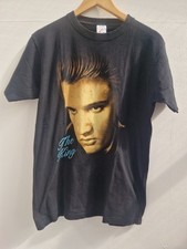 Vintage Rare  Elvis Presley The King Graphic T-shirt Uk Size M Fan Club Label Gc