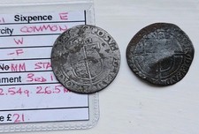 2 x Elizabeth I Sixpences. 1st