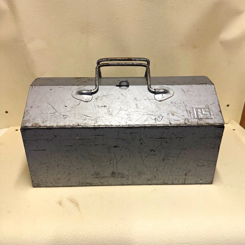 Vintage metal tool box - metal,