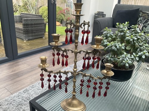 Vintage brass candelabra - vintage,
