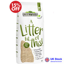 Greenwoods Plant Fibre Natural Clumping Litter For Cats / UK Fast Delivery 