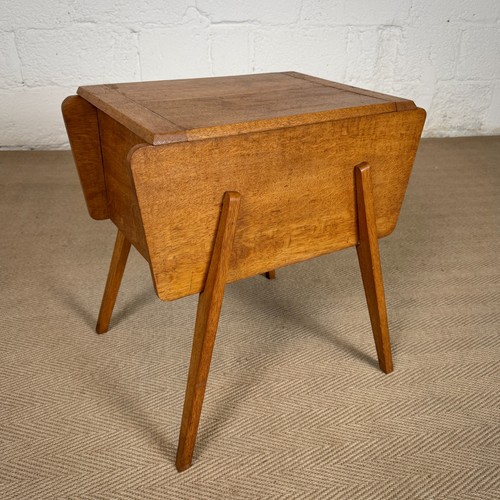 Solid oak sewing box vintage - solid,