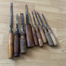Antique old carpentry chisels