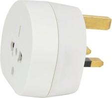 World to UK Visitor Travel Adaptor 13amp Converts US EU AU to UK Plug Adapter
