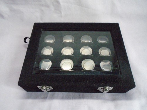 Boxed set antique silver - boxed, 12