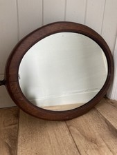 Antique 1930 oval oak framed - oval,