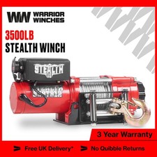 Stealth Electric Winch 12v 3500lb Steel Rope - Wireless Remote ATV Boat trailer 