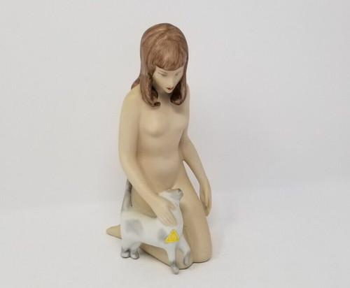 Royal dux nude girl - nude, cat