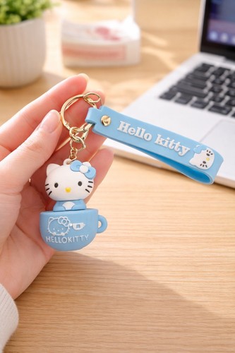 Blue hello kitty keyring - kitty,