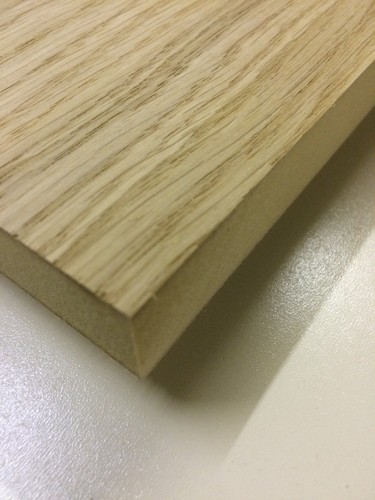 White oak veneered mdf - white, real