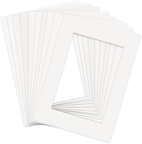 Picture mounts 10pcs white - picture,