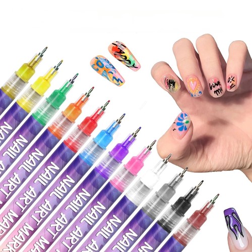 Colour nail art paint - nail, pens
