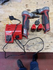 MILWAUKEE PIPE EXPANDER KIT C12PXP 2X units, jaws, batteries, charger