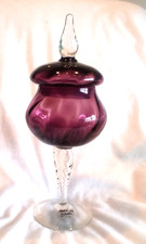 Vintage Cranberry Pedestal