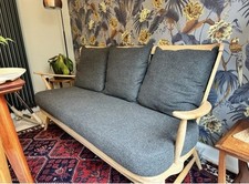 Ercol Style Vintage 3 Seater Sofa Newly Reupholstered Great Condition