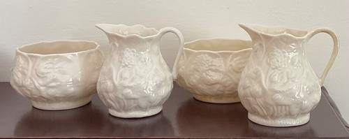 Belleek lotus pattern creamer - belleek,