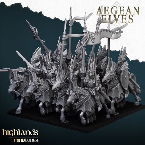 Aegean elves mounted dragons - elves,