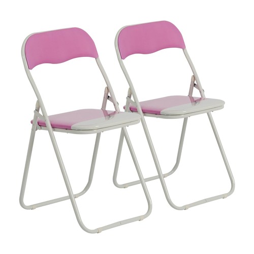 Coloured padded folding chairs - padded,