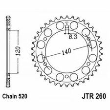 Crown JT 260 Z40 for Honda 250