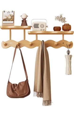 Wall bamboo mounted - wall, coat