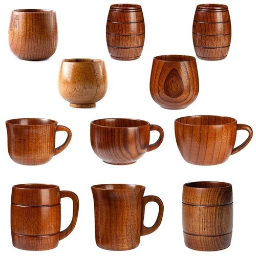 Natural wooden cup wood - natural,