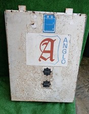 original vintage ANGLO 2 STAR petrol pump front Metal Panel 