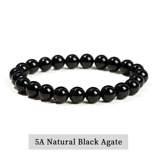 Black magnetic round - magnetic, bead