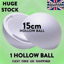 Polystyrene Balls in 2 HOLLOW HALVES = 1 ball x 150mm 