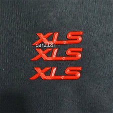 3x XLS Red Matte Metal Sticker