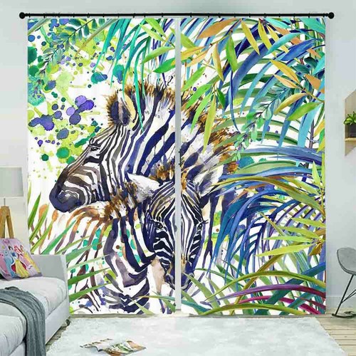 Zebra painting orange - zebra,