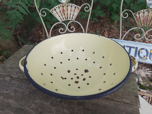 Antique enamel saucepan - antique,