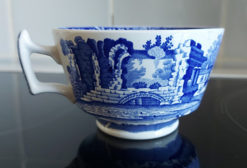 Spode italian blue white tea - &,