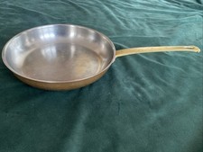 Vintage Copper Metal Brass Frying Pan European
