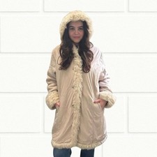 Vintage Faux Fur Trimmed Afghan Jacket