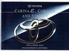 Toyota Starlet Corolla & Carina E 1994-95 UK Market Sales Brochure