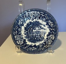 H Aynsley & Co England's Heritage Saucer Horses Riding Blue & White England