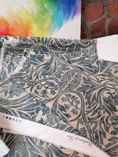 Morris and co Sanderson Bluebell sea green print cotton panels 2 x 45x55cm