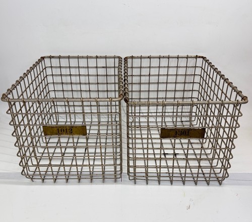 Pair vintage wire locker - pair,