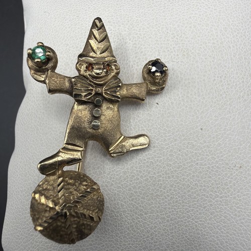 9ct gold clown - gold,