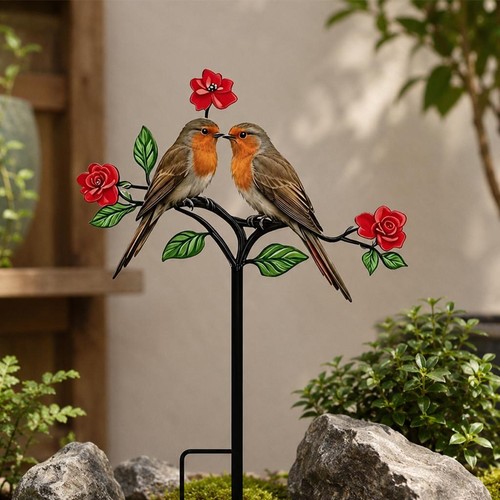 Metal bird pot - pot, stake
