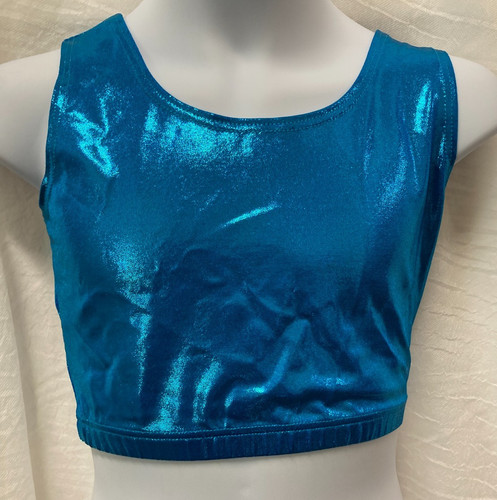 Metallic foil spandex - metallic, crop