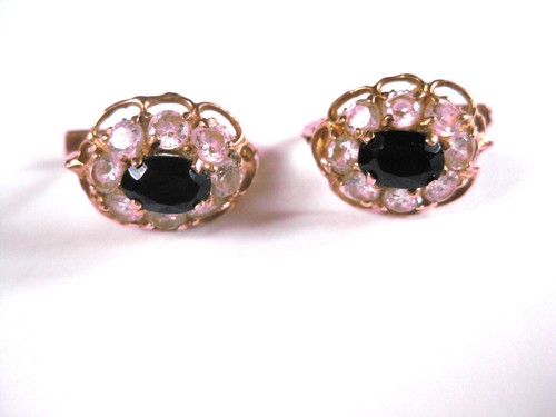 Gold earrings 585 - earrings, with