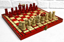 Wooden Chess Set with Folding