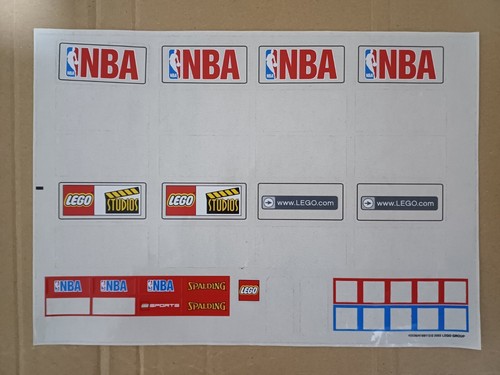 Lego nba partial sticker - lego, sheet