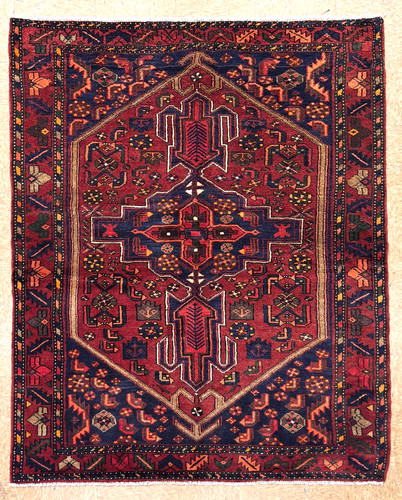 Vintage hand knotted zanjan - vintage,