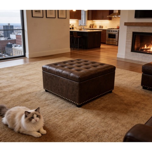 Tufted storage ottoman - tufted,