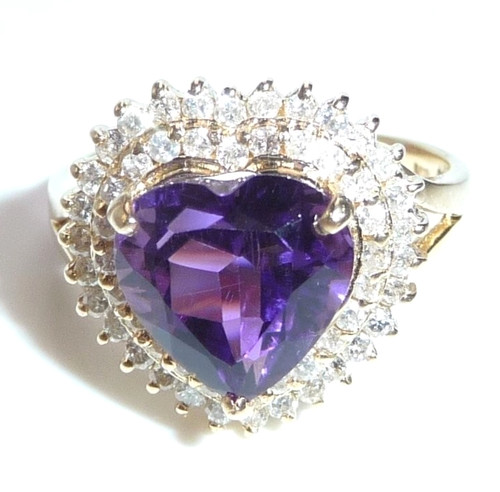 Heart ring 585 - heart, gold