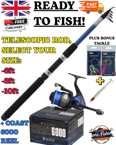 Sea fishing rod reel combo - sea, &