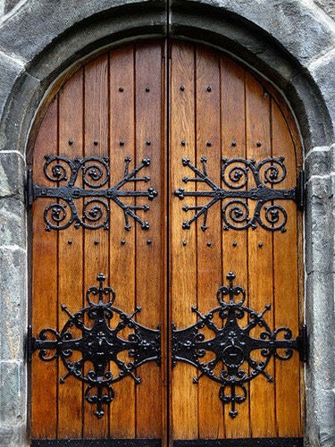 Castle double doors - double, decal